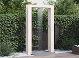 Outdoor Shower 226 cm Solid Pine Wood and Stainless Steel White 886337
