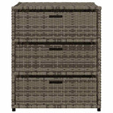 Garden Storage Cabinet Grey 55x59x69 cm Poly Rattan 365557