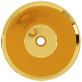 Wash Basin 42x14 cm Ceramic Gold 143494