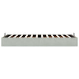 Ottoman Bed Frame No Mattress Light Grey Single Velvet 3310997