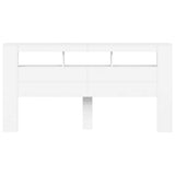 LED Headboard White 200 cm Engineered Wood 837365
