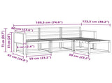 Outdoor Sofa Set 4 pcs Natural Solid Acacia Wood 3385110