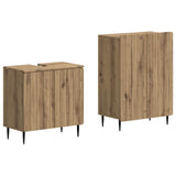 2 Piece Bathroom Cabinet Set ZWOLLE Artisan Oak Engineered Wood 3417602