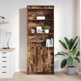 Highboard Smoked Oak 70x35x180 cm Engineered Wood 3328475