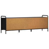 TV Cabinet 146 x 33 x 50 cm Black Oak Engineered Wood 8013740