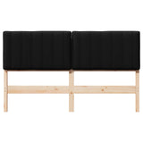 Upholstered Headboard Brown and Black 160 cm Solid Pine Wood 880170