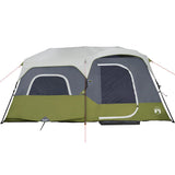 Family Tent with LED 9-Person Light Green Quick Release 94311