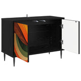 TV Cabinet BONN 69 x 33 x 50.5 cm Black Oak Engineered Wood 8007021