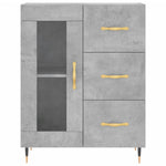Highboard Concrete Grey 69.5x34x180 cm Engineered Wood 3198581