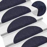 Stair Mats Self-adhesive 20 pcs 56x17x3 cm Blue Half Round 3365672