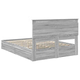 Storage Bed Grey Sonoma 150 x 200 cm Engineered Wood 3410238