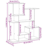 Room Divider Bookcase Artisan Oak 92x29x112 cm Engineered Wood 858128