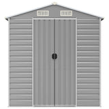 Garden Shed Light Grey 191x895x198 cm Galvanised Steel 3188251