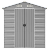 Garden Shed Light Grey 191x130x198 cm Galvanised Steel 3188242