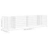 H-Shaped Gabion Planter Steel Wire 260x40x60 cm 145659