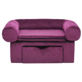 Dog Sofa with Drawer Burgundy 75x50x38 cm Plush 171081