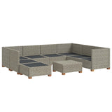 9 pcs Rattan Lounge Set with Cushions GENDT Natural Rattan 3429865