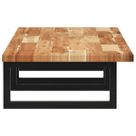 Basin Shelf Wall Mounted Steel and Solid Wood Acacia 3302733