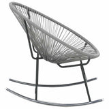 Rocking Chair Grey Polyethylene rattan, powder-coated steel 44482