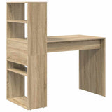 Desk with Shelf Sonoma Oak 113 x 54 x 120 cm Engineered Wood 869276