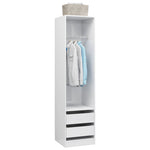 ZNTS Wardrobe with Drawers High Gloss White 50x50x200 cm Engineered Wood 800618
