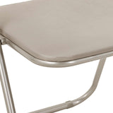 Folding Chair 8 pcs Faux Leather Sand 48 x 43.5 x 81 cm 42029066