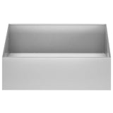 Garden Planter 2 pcs Silver 100 x 100 x 30 cm Galvanised Steel 8005089