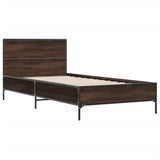 ZNTS Bed Frame without Mattress Brown Oak 90x190 cm Single 845566