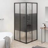 Stripe Shower Cabin ESG 80x80x180 cm Black 151849
