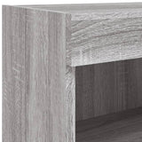 8 Piece TV Wall Units with LED Grey Sonoma Engineered Wood 3216638