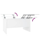 Coffee Table White 80x50x42.5 cm Engineered Wood 809728