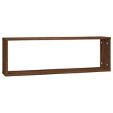 Wall Cube Shelves 4 pcs Brown Oak 80x15x26.5 cm Engineered Wood 815922