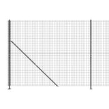 Wire Mesh Fence with Flange Anthracite 1.6x10 m 154292