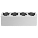 Cutlery Holder 4 Grids Rectangular Stainless Steel 51227
