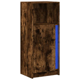 Sideboard with LED Smoked Oak 42.5x34x100 cm Engineered Wood 852156