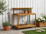 Outdoor Potting Bench 86.5 x 48.5 x 106 cm Solid Acacia Wood 903084