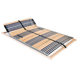 Slatted Bed Base without Mattress with 42 Slats 7 Zones 140x200 cm 246472