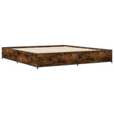 Bed Frame without Mattress Smoked Oak 200x200 cm 3279824