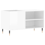 ZNTS Record Cabinet High Gloss White 85x38x48 cm Engineered Wood 831694