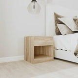 242546 Nightstand 2 pcs with Drawer Oak Colour