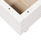 Garden Planter White 50x50x26.5 cm Solid Wood Pine 847294