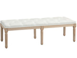 Vintage French Look Bed End Bench - Cream White T3398P343298