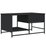 Coffee Table Black 85.5x51x45 cm Engineered Wood 835339
