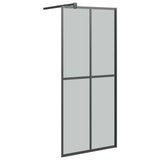 Walk-in Shower Screen 90x195cm Dark Tempered Glass 151885