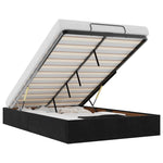 Ottoman Bed Frame No Mattress Black Double Velvet 3311002