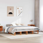 Bed Frame without Mattress Wax Brown 180x200 cm Super King Solid Wood Pine 3302320