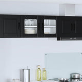 Wall Glass Cabinet PORTO Black 80 x 31 x 40 cm Engineered Wood 885296