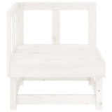 Garden Corner Sofa White Solid Wood Pine 825367