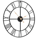 ZNTS Wall Clock Black Ø50 cm Iron 4008411