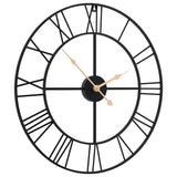 ZNTS Wall Clock Black Ø50 cm Iron 4008411